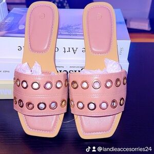 Stylish Pink Slide Sandals